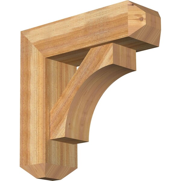 Ekena Millwork Westlake Craftsman Rough Sawn Bracket w/ Offset Brace, Western Red Cedar, 8"W x 26"D x 26"H BKT0806X26X26WTL04RWR - main